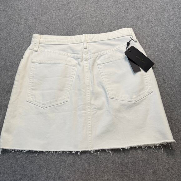 Women's‎ Rag & Bone Anna White Zip Front Denim Blue Jean Mini Skirt Size 30 NEW - Picture 10 of 10